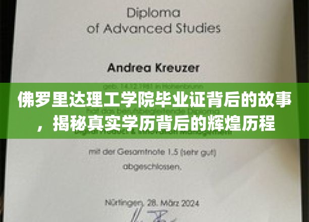 佛罗里达理工学院毕业证，探寻学历背后的璀璨人生轨迹