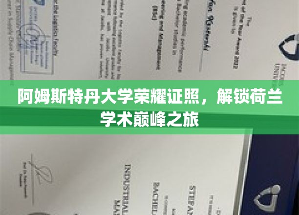 阿姆斯特丹大学荣耀证照，开启荷兰学术巅峰之旅