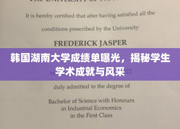 韩湘风云，湖南大学学子成绩单展现卓越风采与学术实力
