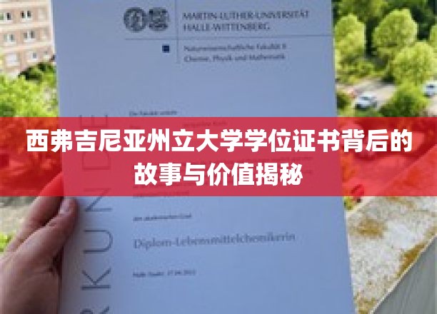 西弗吉尼亚州立大学学位证书背后的故事与价值揭秘