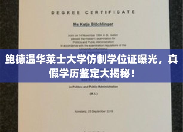 鲍德温华莱士大学仿制学位证曝光，真假学历鉴定大揭秘！