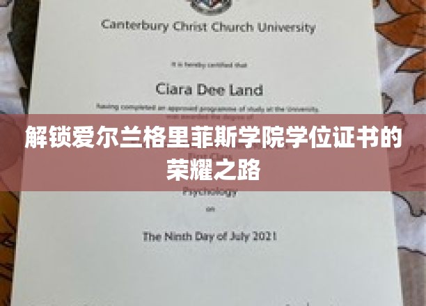 解锁爱尔兰格里菲斯学院学位证书的荣耀之路