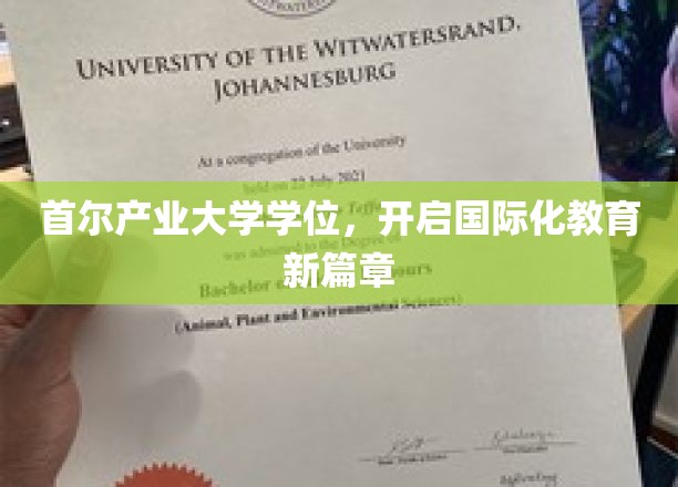首尔产业大学学位，开启国际化教育新篇章