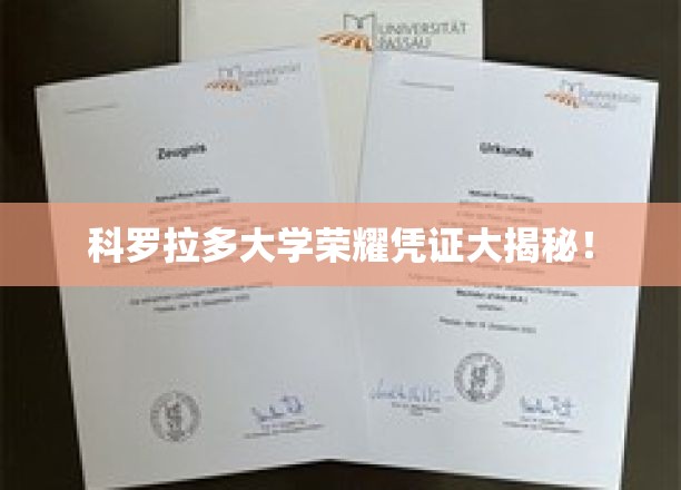 科罗拉多大学独家荣耀凭证，揭秘背后的传奇故事
