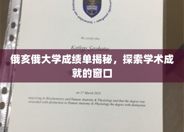 俄亥俄大学成绩单揭秘，探索学术成就的窗口