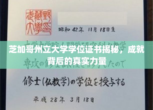 芝加哥州立大学学位证书揭秘，成就背后的真实力量