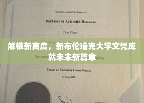 新布伦瑞克大学新文凭，开启职业新纪元之旅