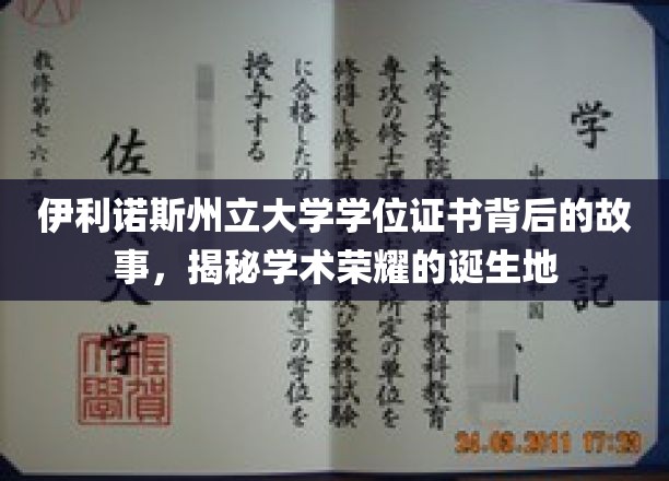 伊利诺斯州立大学学位证书，探寻荣耀背后的学术传奇