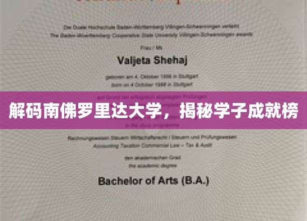 解码南佛罗里达大学,揭秘学子成就榜