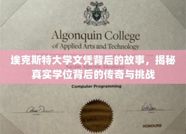 埃克斯特大学文凭背后的故事，揭秘真实学位背后的传奇与挑战