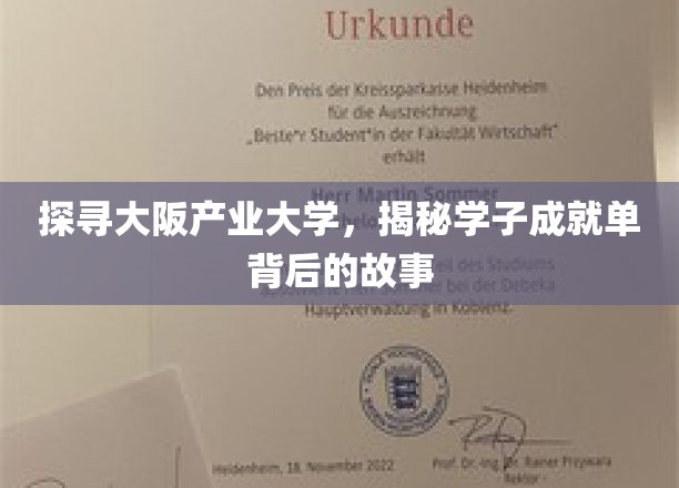 揭开大阪产业大学学子卓越成就的神秘面纱