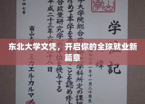 东北精英通行证，东北大学文凭助你迈入国际职场新里程
