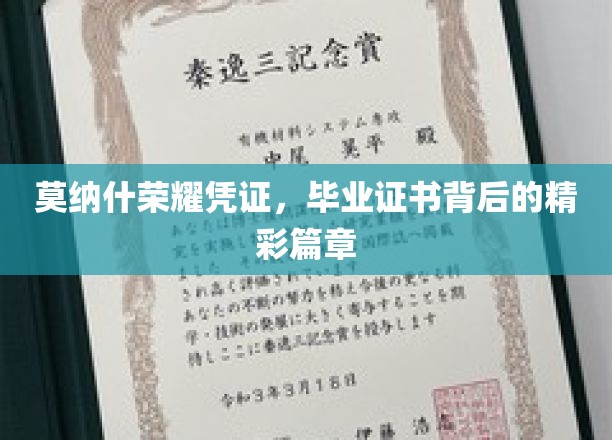 莫纳什荣耀凭证，毕业证书背后的精彩篇章