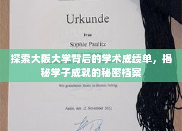 解码大阪大学卓越成就，学子档案背后的学术传奇