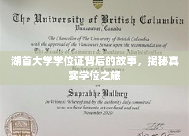 探索湖首大学学位证背后的传奇，揭秘学子逐梦之旅