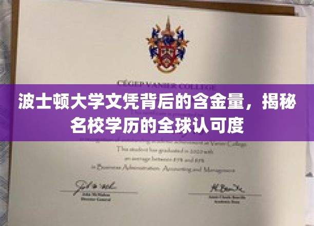 波士顿大学文凭背后的含金量，揭秘名校学历的全球认可度
