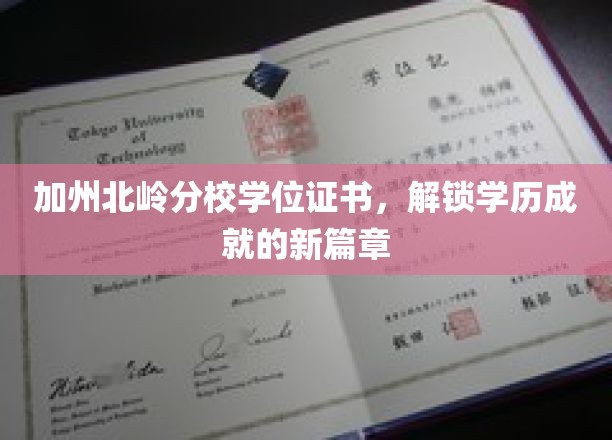 加州北岭分校学位证书，开启学历成就的新篇章
