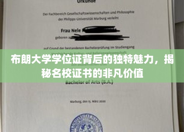 探寻布朗大学学位证的传奇魅力，名校证书背后的非凡价值揭秘