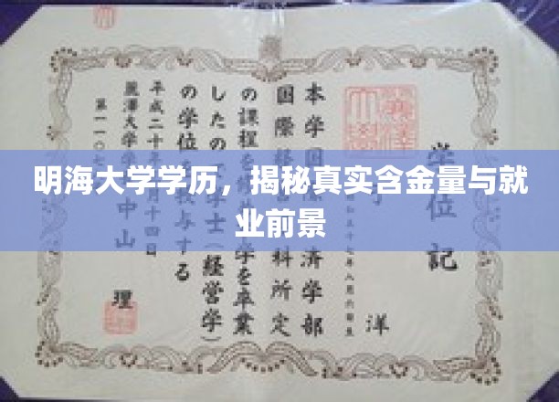 解码明海大学学历价值，揭秘就业实力与未来前景