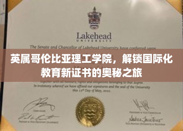 跨越英伦海角，探索英属哥伦比亚理工学院国际化证书的奥秘之旅