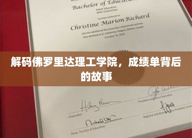 揭秘佛罗里达理工学院，揭秘学子成绩单背后的传奇之路
