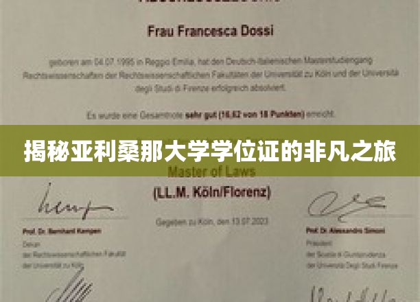 亚利桑那大学学位证，一场跨越时空的传奇之旅
