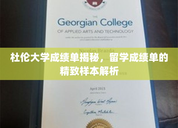 留学成绩单范本大解析，杜伦大学版，揭秘精致留学成绩单的秘密