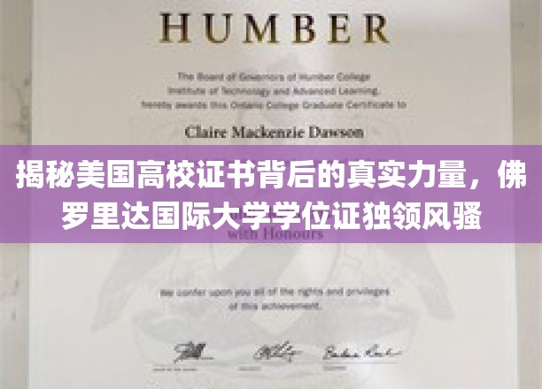 解码国际学历价值，佛罗里达国际大学学位证书引领潮流