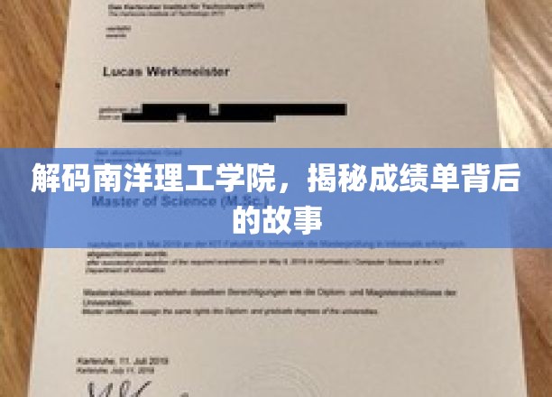 南洋理工学院成绩单里的不凡篇章
