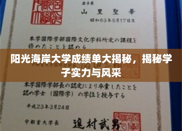 阳光海岸大学成绩单大揭秘，揭秘学子实力与风采