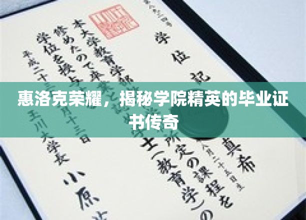 惠洛克荣耀，揭秘学院精英的毕业证书传奇