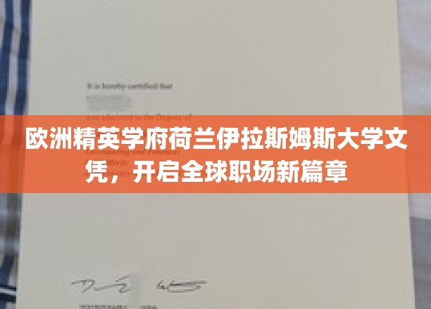 欧洲精英学府荷兰伊拉斯姆斯大学文凭，开启全球职场新篇章