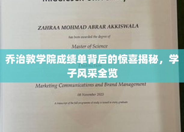 乔治敦学院成绩单背后的惊喜揭秘，学子风采全览