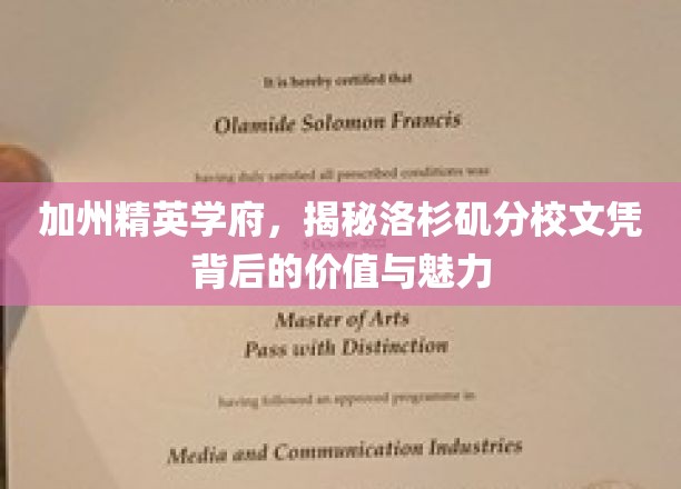 加州精英学府，揭秘洛杉矶分校文凭背后的价值与魅力