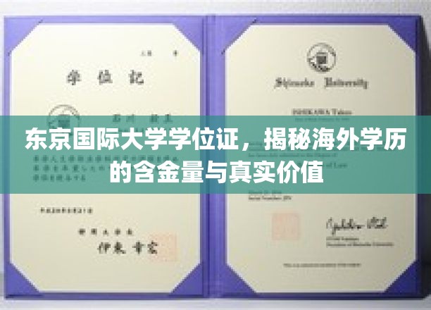 跨国学历探秘，东京国际大学学位证背后的全球认可度与实际价值