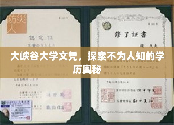大峡谷大学文凭之谜，揭开隐藏的学历传奇