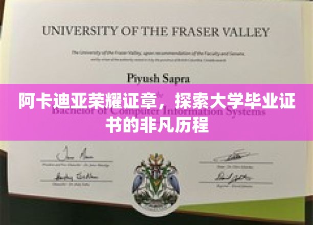 解码阿卡迪亚荣耀，揭秘毕业证书背后的非凡传承之旅