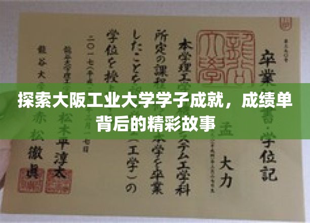 揭秘大阪工业大学学子辉煌成就，探寻成绩单背后的精彩故事
