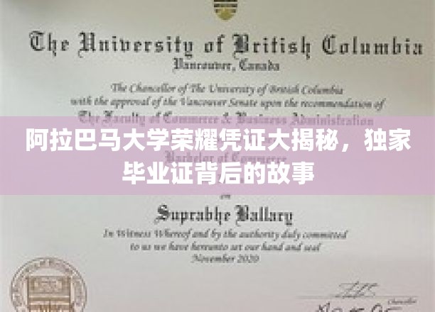 阿拉巴马大学毕业证背后，探寻荣耀凭证的神秘面纱