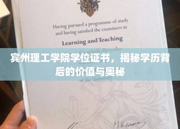 宾州理工学院学位证书，探索学历的深层价值与非凡内涵
