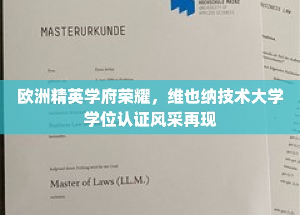 维也纳技术大学荣耀再续，学位认证闪耀欧洲教育巅峰