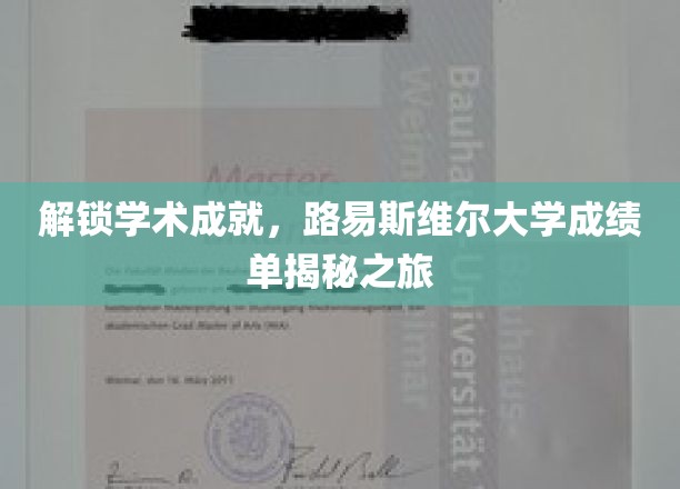 路易斯维尔大学成绩单揭秘之旅，解锁学术成就