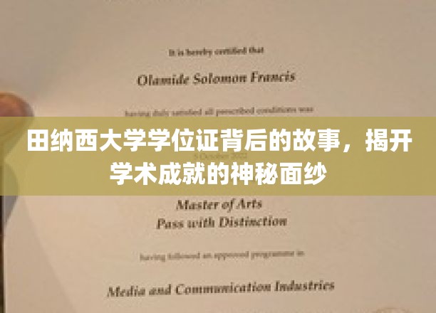 田纳西大学学位证背后的故事，揭开学术成就的神秘面纱