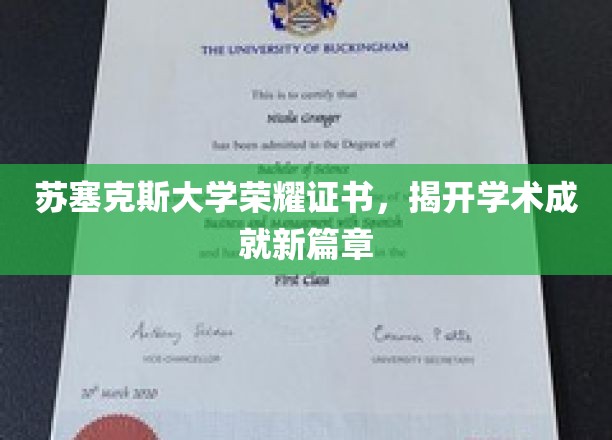 苏塞克斯大学荣耀证书，开启学术成就新篇章