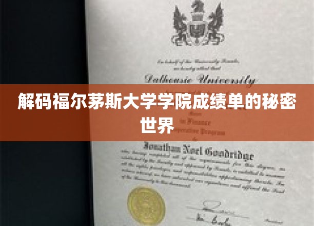 福尔茅斯大学成绩单背后的神秘解码之旅