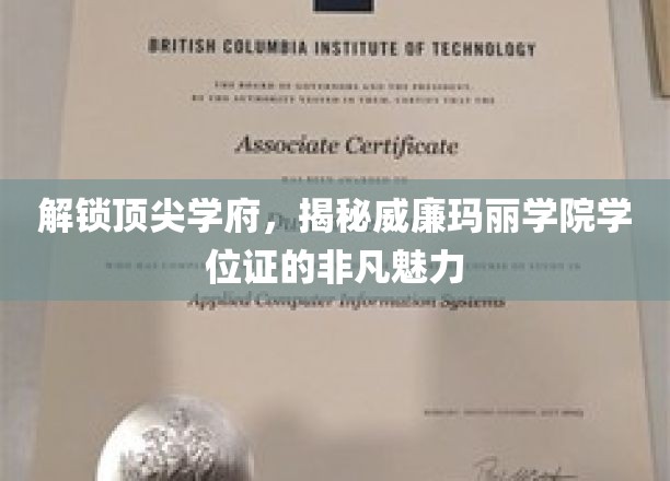 解锁顶尖学府，揭秘威廉玛丽学院学位证的非凡魅力