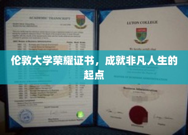 伦敦大学荣耀证书，开启非凡人生征途的璀璨钥匙