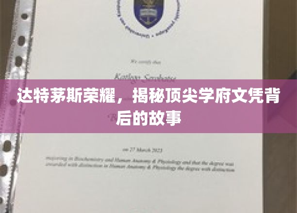 达特茅斯荣耀，揭秘顶尖学府文凭背后的故事