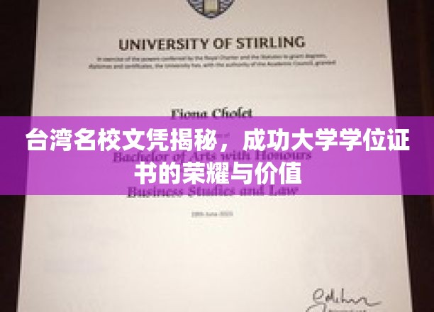台岛明珠，成功大学文凭背后的辉煌与珍贵