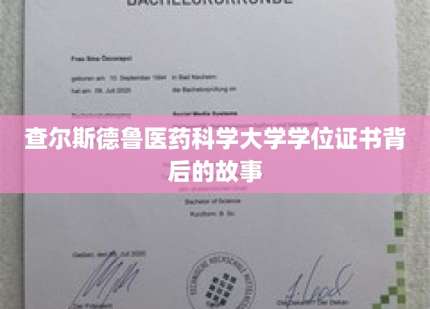 揭开查尔斯德鲁医药科学大学学位证书的神秘面纱